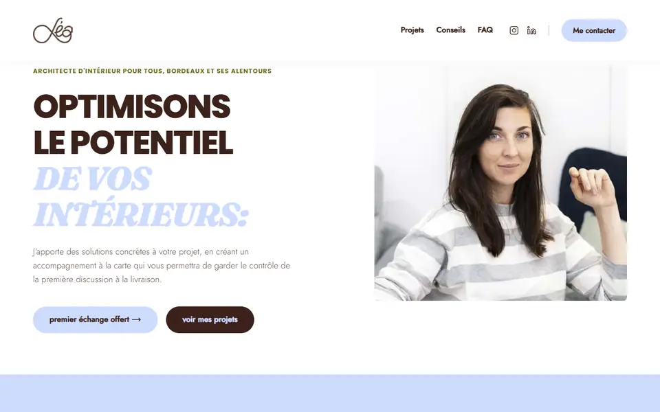 Accueil de leajulieninterieurs.fr sur ordinateur