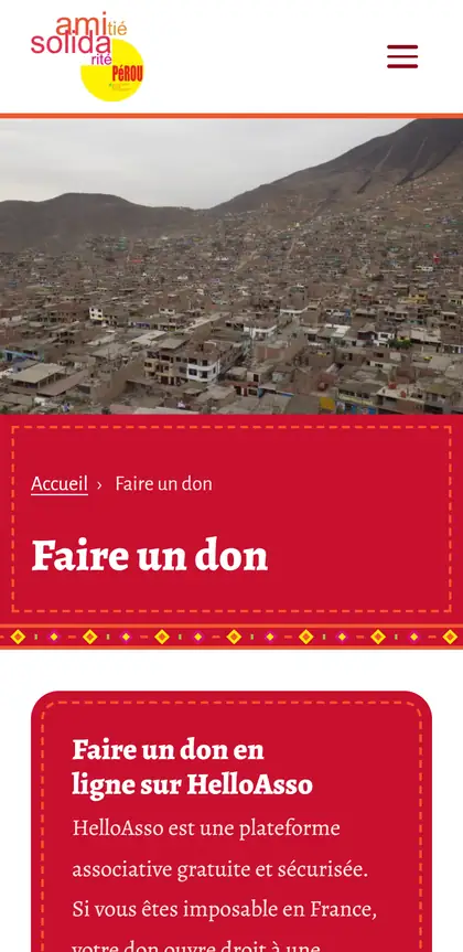 La même page sur un téléphone de 360 px