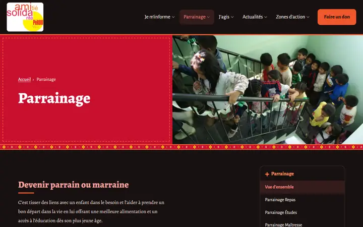 La même page en thème sombre